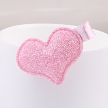 可爱公主亮片发夹宝宝刘海边夹女童头花小女孩发卡子 爱心粉色发夹