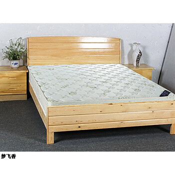 安装俄罗斯樟子松松木床/实木床 出租房客房床 单人床双人床 床 1800