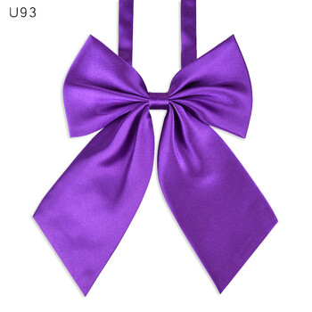 银行酒店空姐职业领花女服务员正装蝴蝶结学生工作服衬衫色领结 紫色