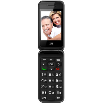 中兴（ZTE）L588 移动/联通2G 翻盖老人手机 黑色