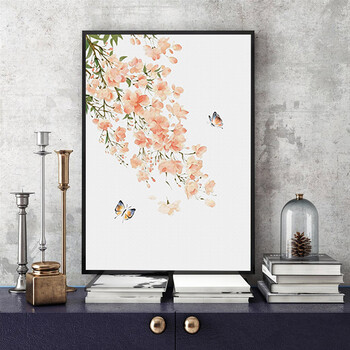 现代简约卧室家居装饰画走廊墙画 图一 外框尺寸30x40cm复古木色相框