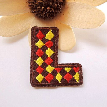 卡通修补丁布贴刺绣背胶熨烫26英文字母衣服裤子牛仔儿童装饰贴花mll