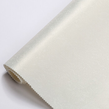 田园风格田园花蚕丝客厅卧室背景墙刺绣墙布 37a-043-米白色