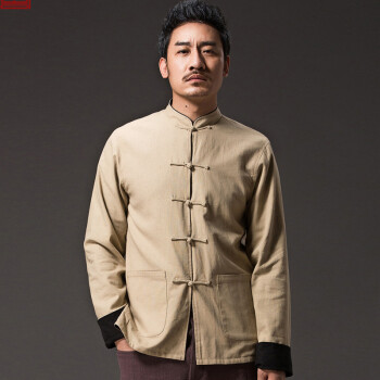驰誉华服中国风复古男装双面穿中式男士唐装长袖修身立领盘扣春装外套