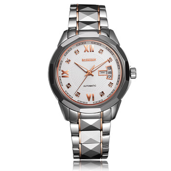 博仕顿 男士商务钨钢手表全自动机械防水夜光双日历商务休闲潮流镶钻