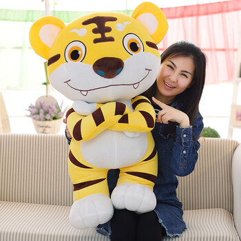 仿真老虎宝宝公仔抱枕大号毛绒玩具虎小玩偶可爱布娃娃男生女生萌