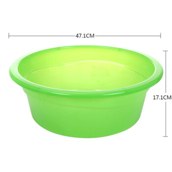 洗衣盆大号加厚大盆子家用特大号卫生间洗脸盆塑料家用 点点绿色47cm