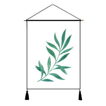 沃宏小清新植物挂毯客厅墙面装饰画简约卧室背景布床头挂布布艺挂画