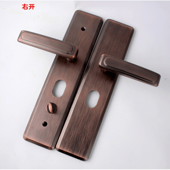 加厚防盗门把手多功能大门入户门拉手235孔距通用型执手双开门锁 双快