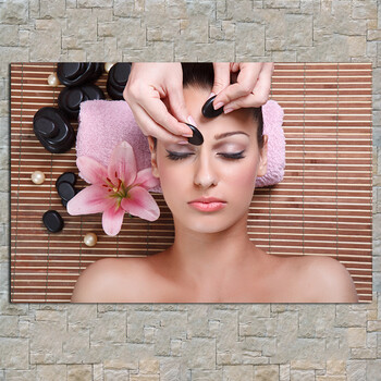 美容院装饰画挂画中医养生美容壁画美体spa养生会所养生馆无框画 香槟