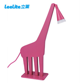 立莱 led台灯 学生护眼灯学习床头灯 小鹿可爱创意儿童阅读台灯 粉色