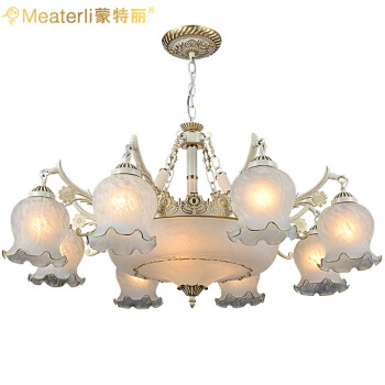 蒙特丽 客餐厅吊灯9055B-9头 欧式田园仿云石灯具 花朵(B)