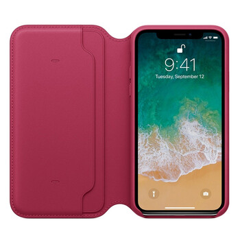 iphone7手机套7p 8plus 全包皮革防摔保护套正品 浆果色 苹果x