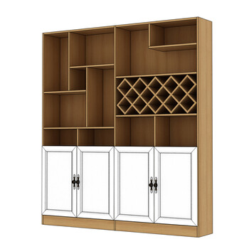 宫诺(goognuo) 欧式酒柜客厅定制餐边柜隔断玄关整体酒柜餐厅推拉门