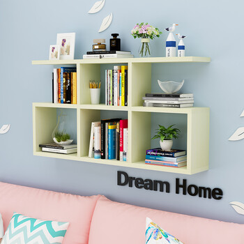 书架墙上置物架墙面壁挂酒架挂墙装饰架简约现代墙壁柜书柜小柜子 c款