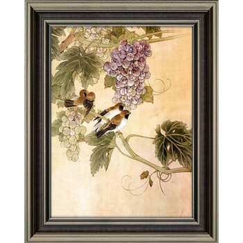 推拉电表箱装饰画古铜框竖版液压翻盖空开信息箱客厅卧室挂画 a 60*80