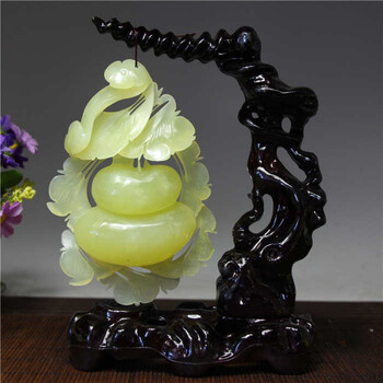 玉石摆件 岫岩玉雕刻摆件 玉器吊件 岫玉摆件 14号桃 健康长寿