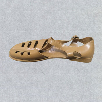 解放鞋劳保户外男士夏季橡胶老式包头塑料越南复古怀旧军凉鞋 姜 黄色