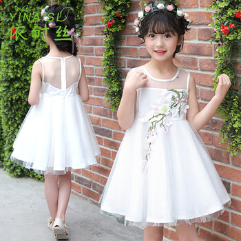 依耐丝女童夏装连衣裙2018新款儿童装公主裙韩版中大童小女孩裙子bz