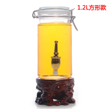 
                                                                                志方益铁扣小号玻璃密封泡酒瓶带龙头家用密封储酒罐自酿葡萄酒青梅酿酒缸 1.8升圆形款带龙头带底座                