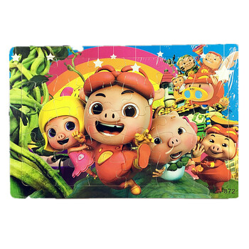 猪猪侠30片木质拼图 带底图