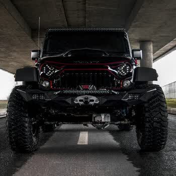 刀锋前杠ii jeep 牧马人 前杠 改装前杠 黑色 含灯【图片 价格 品牌