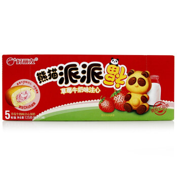 orion 好丽友 熊猫派派福 草莓味 5枚125g 盒装
