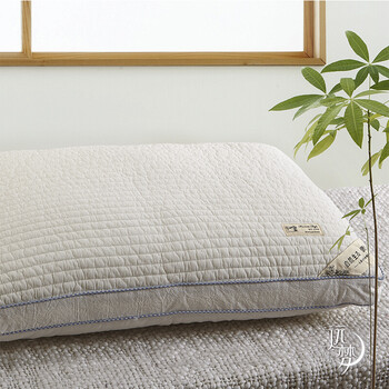 立体包边大豆纤维枕头枕芯 舒适护颈枕头c 白色/黄色随机发