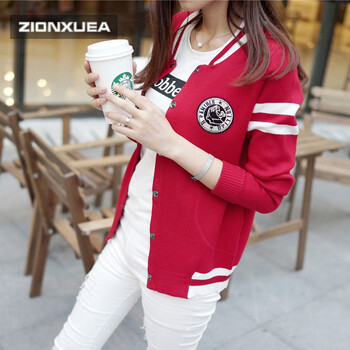 ZIONXUEA 新款时尚棒球服短外套女 气质显瘦大码短外套女 花色D M
