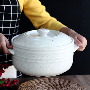 4l 大号石瓷锅耐干烧明火石锅沙锅汤煲大容量陶瓷锅煲汤砂锅