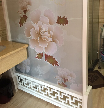 图腾美画 定制屏风 美式新中式屏风 客厅卧室玄关隔断 摇钱树 不透明 宽150CM*高200CM