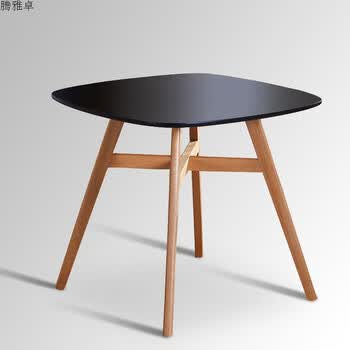 简约现代实木餐桌小户型方桌 简易时尚休闲创意咖啡厅桌子 80cm*80cm