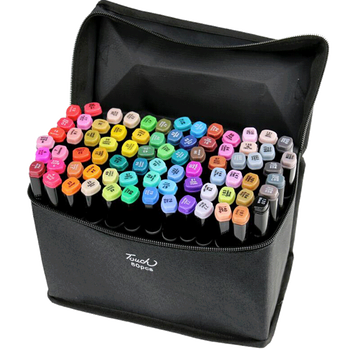 touchfive 5代室内马克笔套装 动漫手绘黑杆36 48 72 108色马克笔 黑