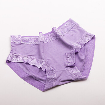 纯色弹力透气内裤 紫色 粉色 肤色 均码