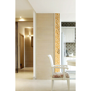 回纹腰线踢脚线3d立体亚克力镜面墙贴吊顶天花板背景墙