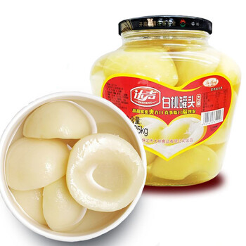 达声 白桃罐头 方便休闲零食 水果糖水罐头 1250g/罐