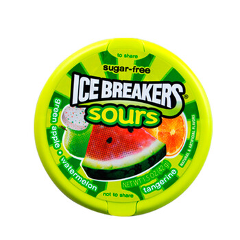 美国进口ice breakers糖果无糖酸味硬糖 无糖酸味硬糖(青苹果味 西瓜