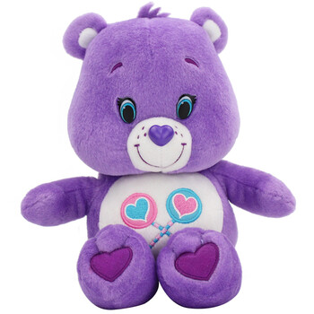 动漫 新款爱心熊儿童 毛绒玩具超萌可爱熊公仔 布娃娃送女友生日 紫色