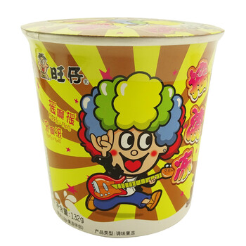 旺旺 摇滚果冻 杯装132g 多口味可选 (巧克力味) 【132gx6杯】