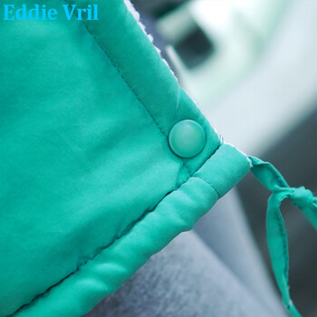 EddieVril 2016冬季孕妇小棉衣 韩版加厚羊羔毛宽松孕妇冬装外套棉袄女KD22 浅蓝色 M