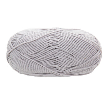 手工编织四股舒肤棉线中粗宝宝棉拖鞋围巾帽子婴儿童钩针毛线 灰色 11