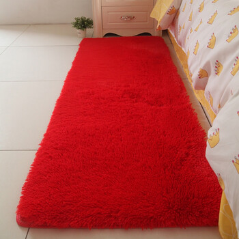 地毯客厅沙发茶几毯简约现代毛毯地毯卧室满铺榻榻米床边地毯 大红色