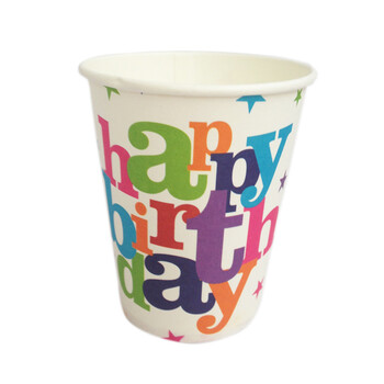 孩派 儿童生日派对用品 生日聚会 一次性纸杯 生日快乐杯子/6个