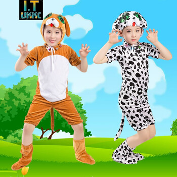 香港潮牌六一儿童动物演出服小狗舞台服小花狗斑点卡通幼儿园舞蹈表演
