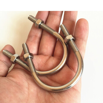 304不锈钢u型螺丝m6u型卡子m6螺栓固定卡骑马卡带螺母管卡管箍 u型-m6