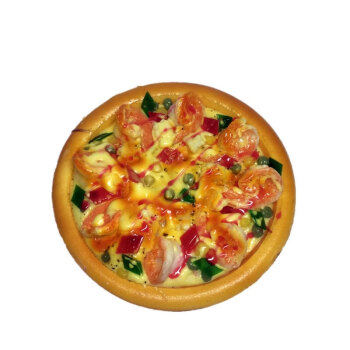 仿真披萨饼模型假的食物道具西餐面包店橱窗装饰幼儿园玩具 鲜虾披萨