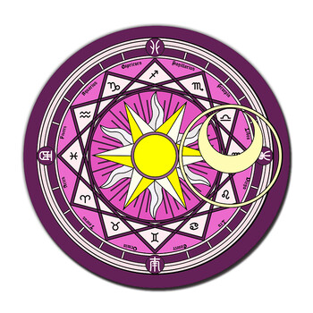 ap百变小樱魔法阵地毯魔卡少女樱 宿舍寝室拍照试衣间圆形垫 花色