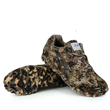 荒漠跑鞋迷彩鞋男女军鞋减震耐磨轻运动跑步鞋作训鞋春夏季 林地 35码