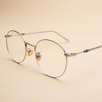 日系个性男生眼镜文艺范无度数装饰镜韩版夏天眼镜圆框【送眼镜盒】平