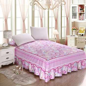 家纺 床单/床笠 圣蒂诗 圣蒂诗 全棉加厚床裙床罩四件套单件床盖床群